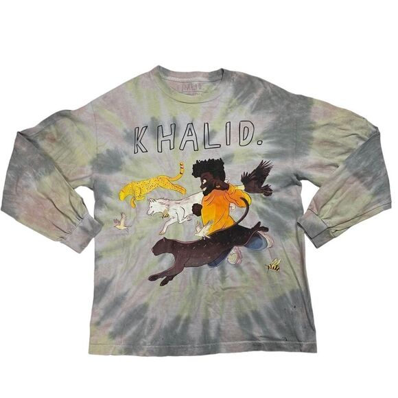 Men’s Khalid 2019 Free Spirit Tour Tie Dye Tshirt - Picture 1 of 10